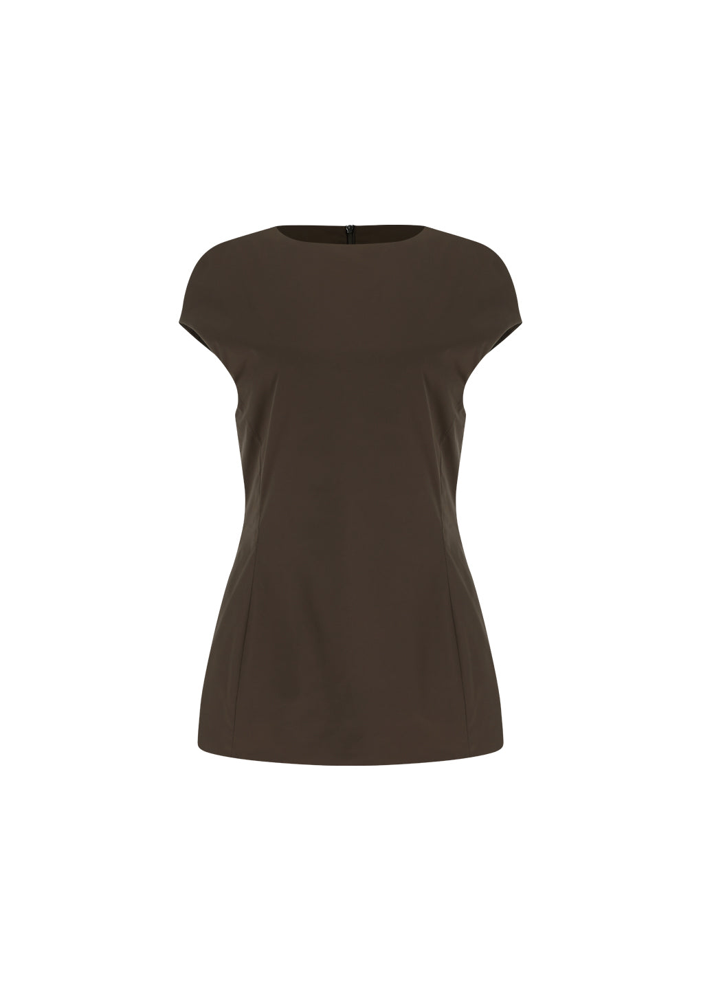 taffeta mini dress, brown
