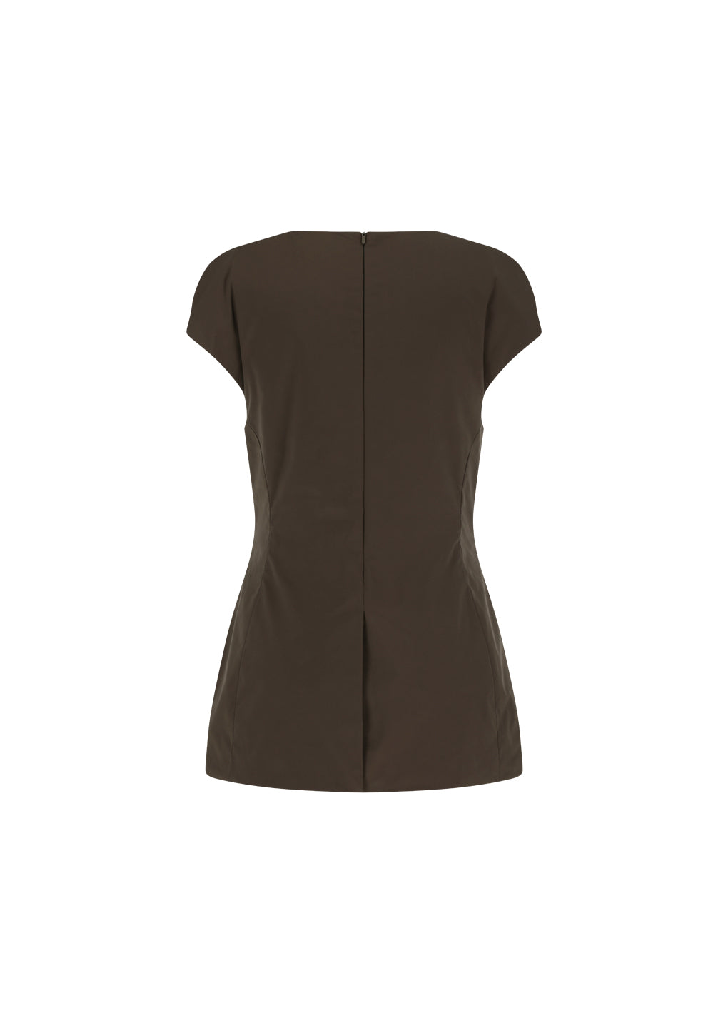taffeta mini dress, brown