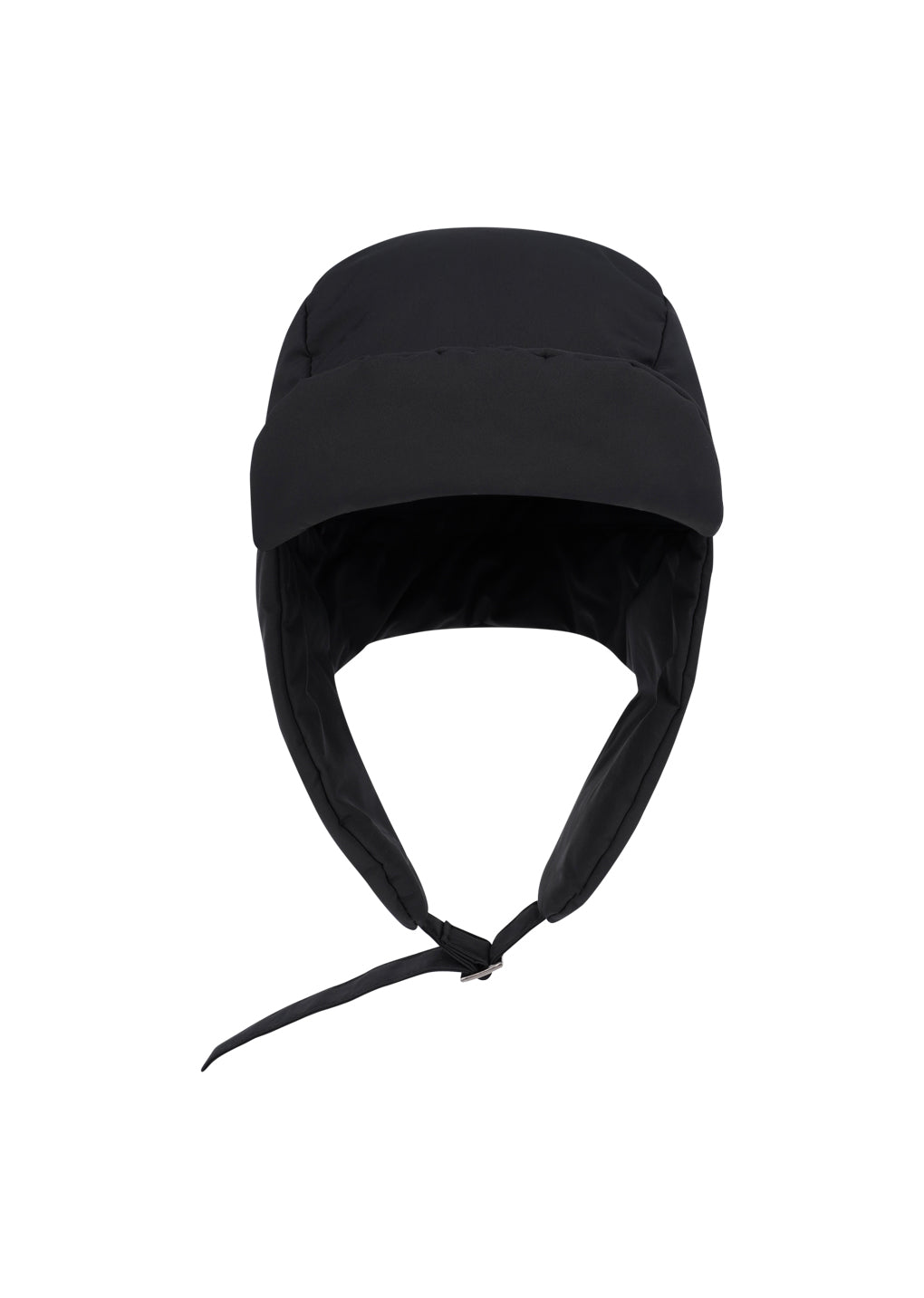 taffeta padded earmuff cap, black