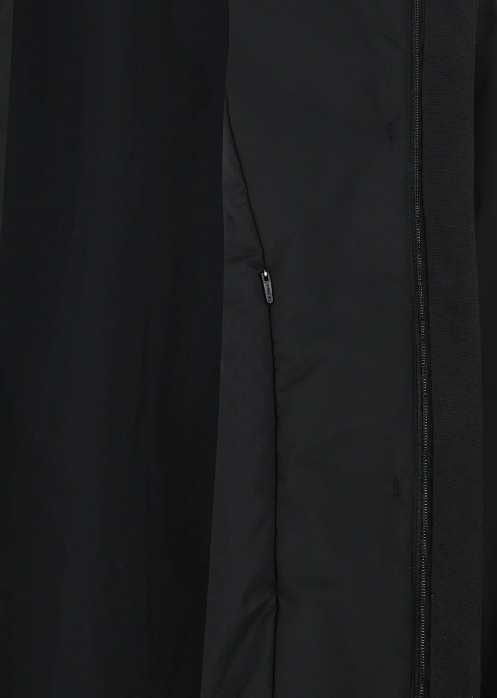 taffeta padded raglan jumper, black