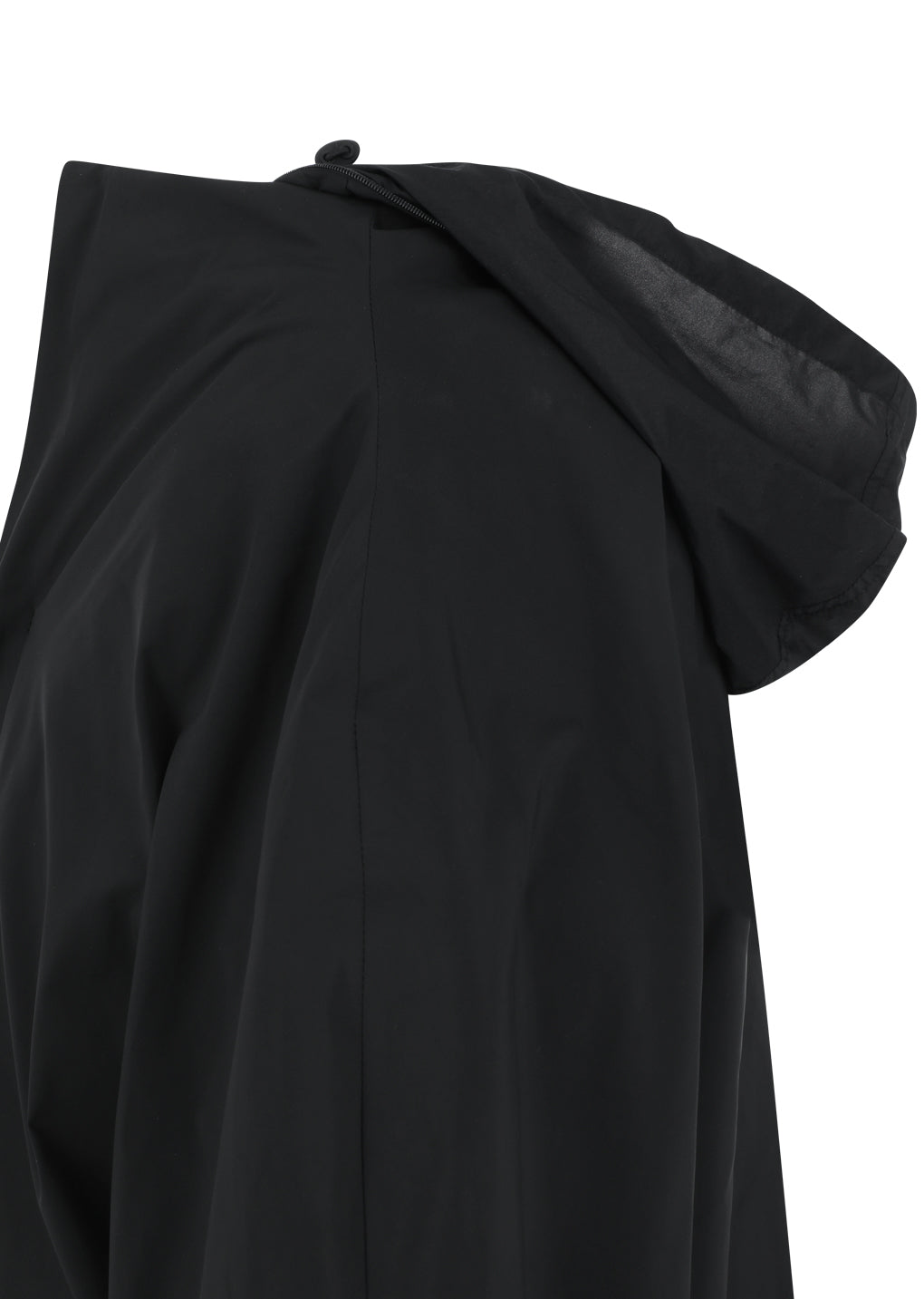 taffeta padded raglan jumper, black