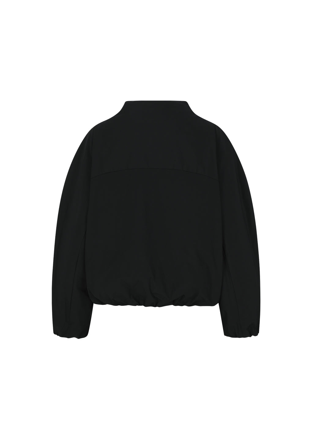 taffeta padded raglan short jumper, black