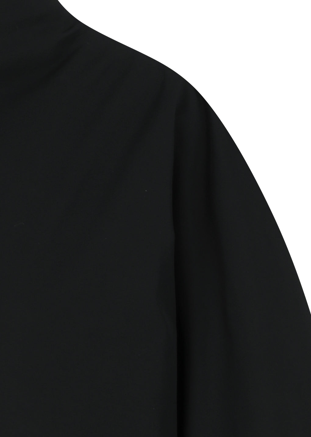 taffeta padded raglan short jumper, black