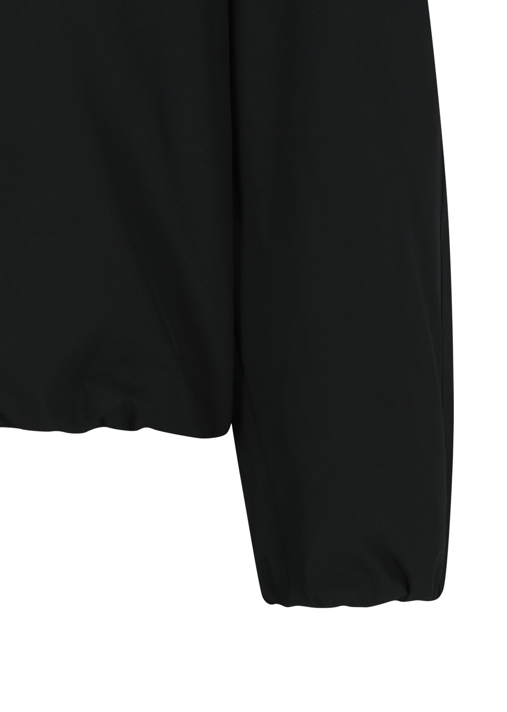 taffeta padded raglan short jumper, black