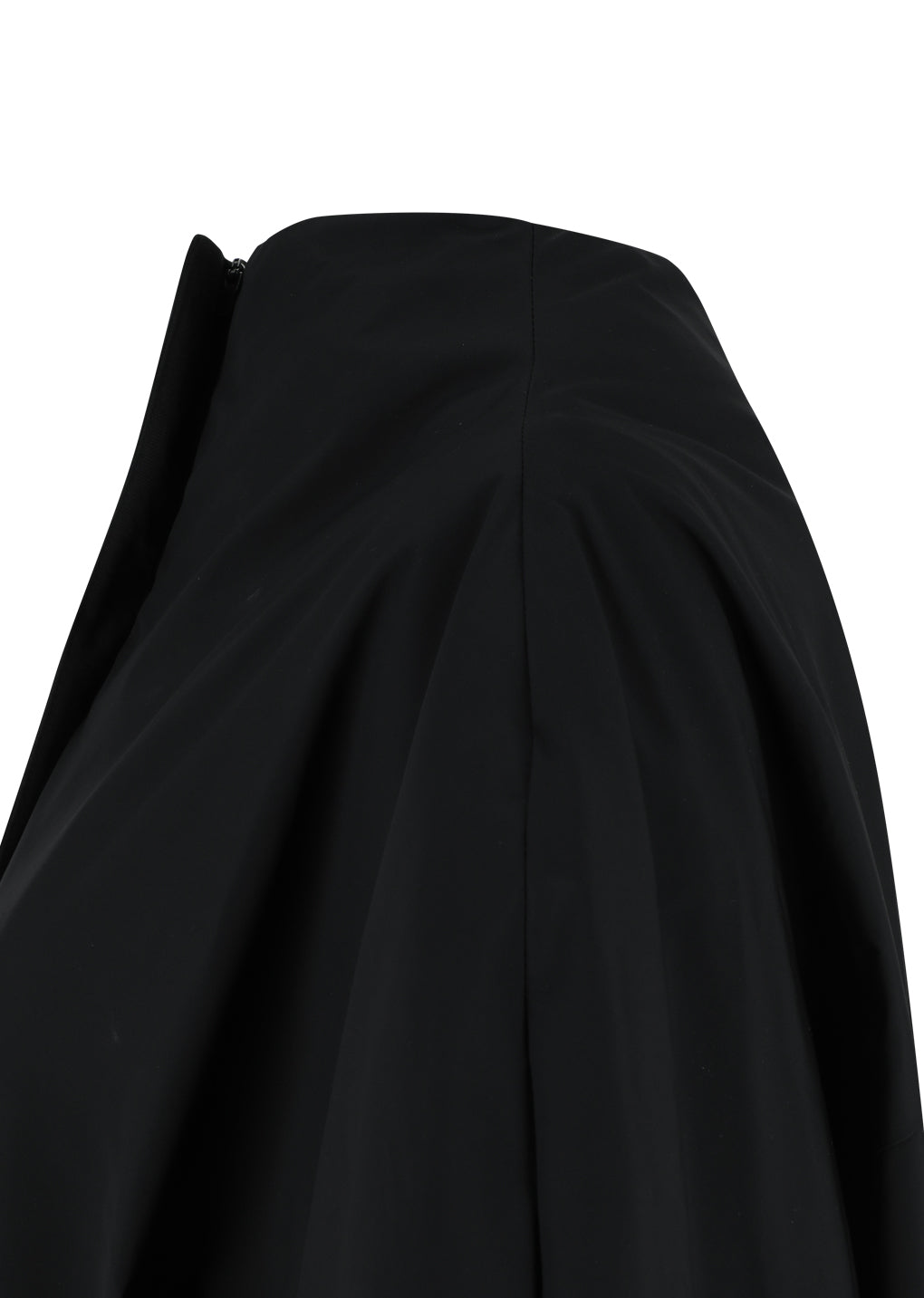 taffeta padded raglan short jumper, black
