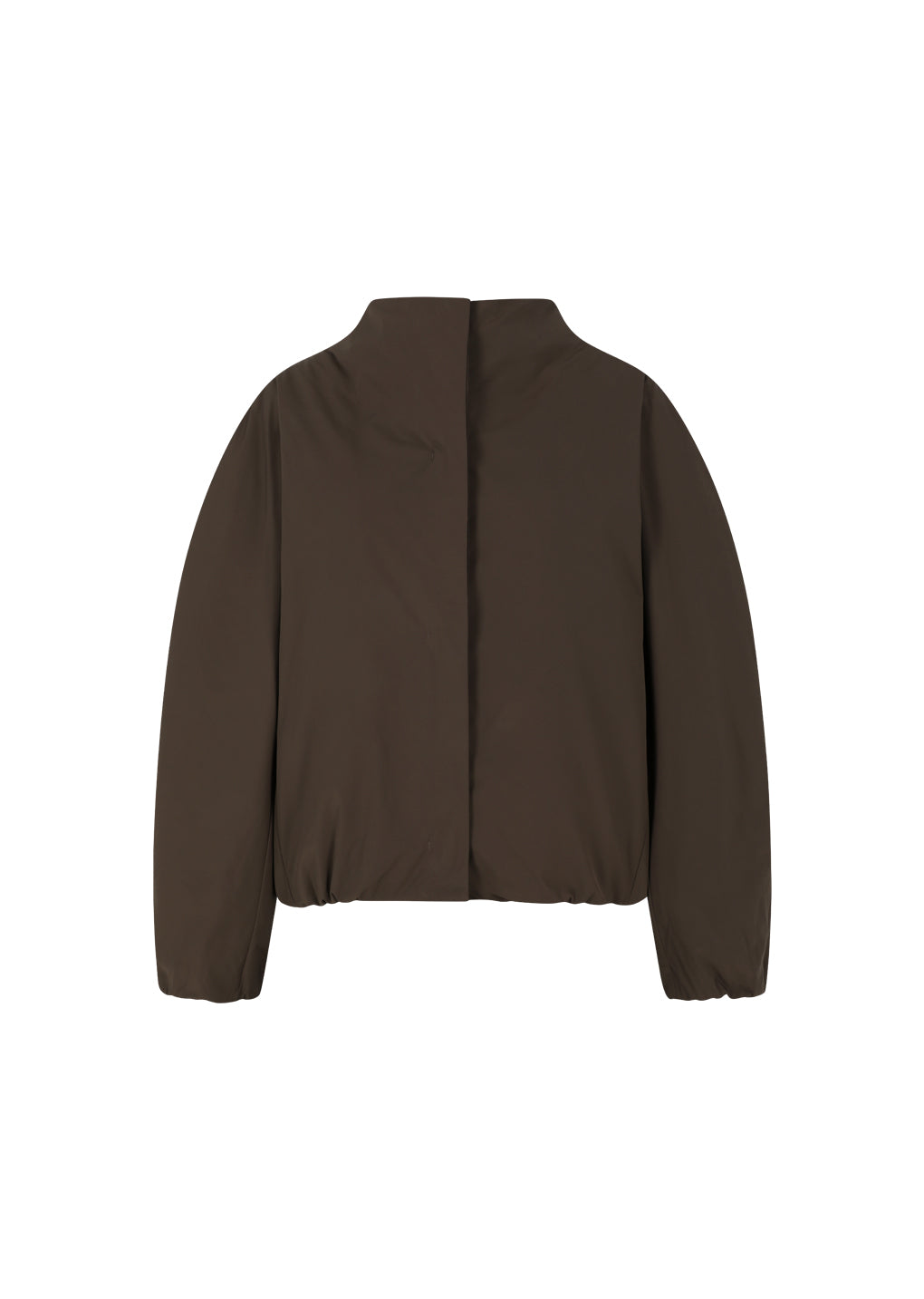 taffeta padded raglan short jumper, brown