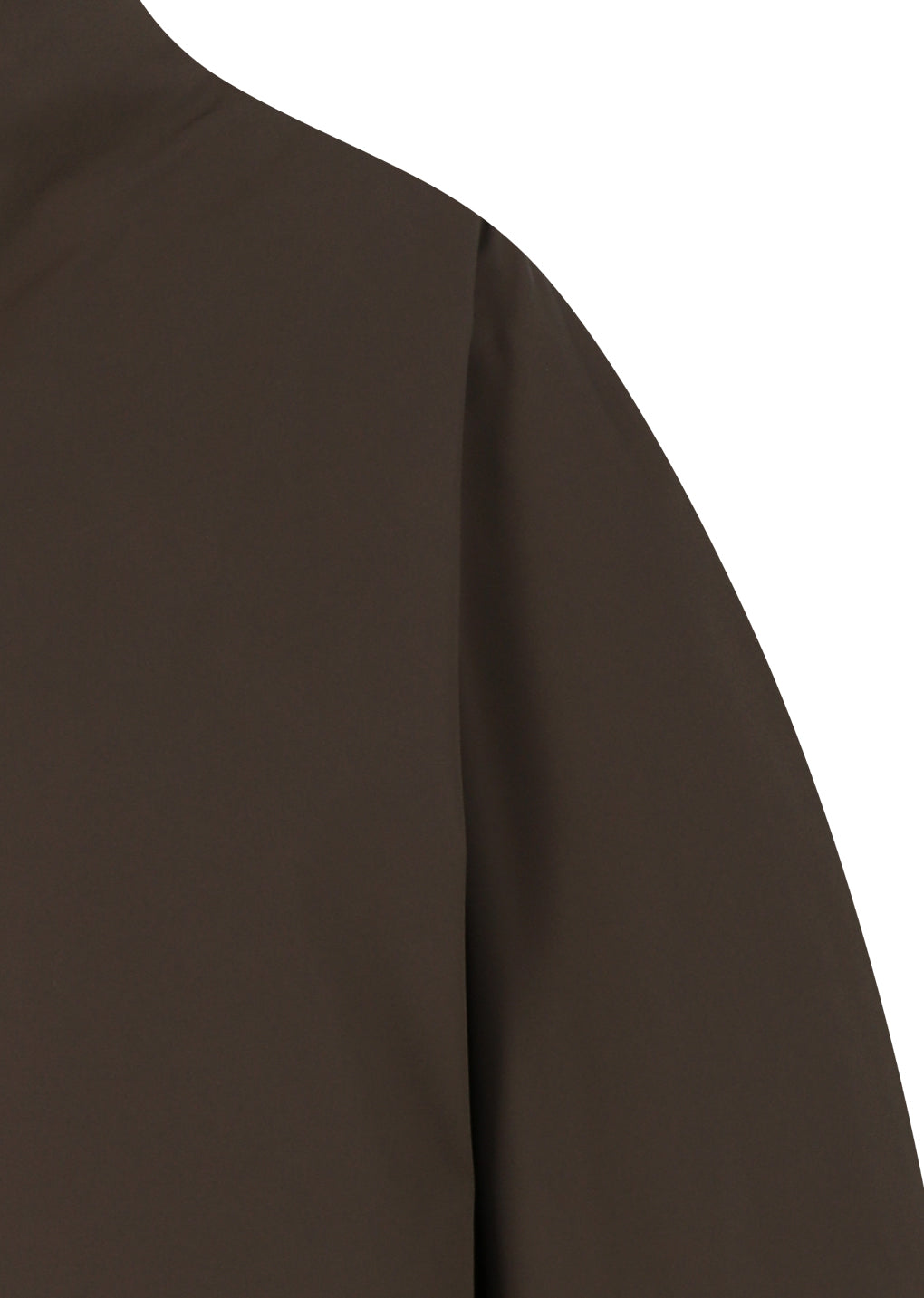 taffeta padded raglan short jumper, brown