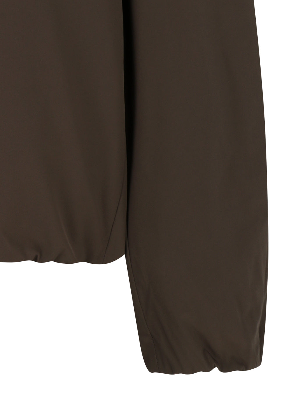 taffeta padded raglan short jumper, brown