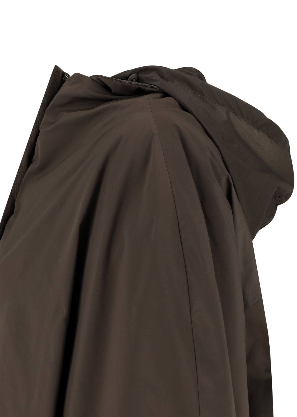 taffeta padded raglan short jumper, brown