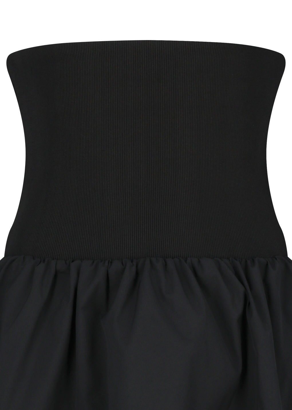 taffeta shirring flare skirt, black