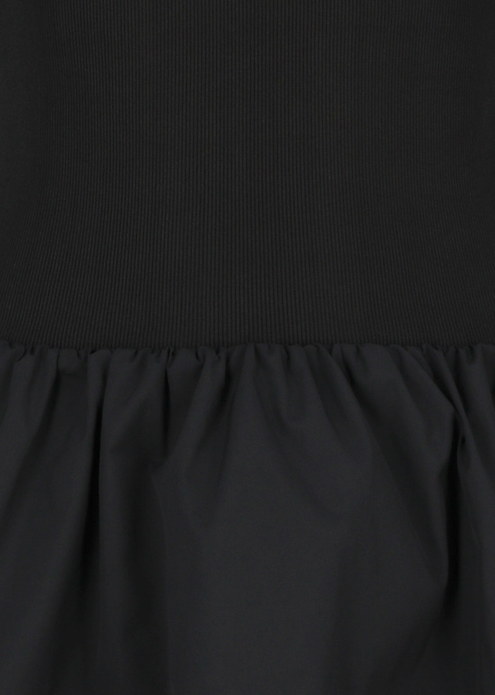 taffeta shirring flare skirt, black