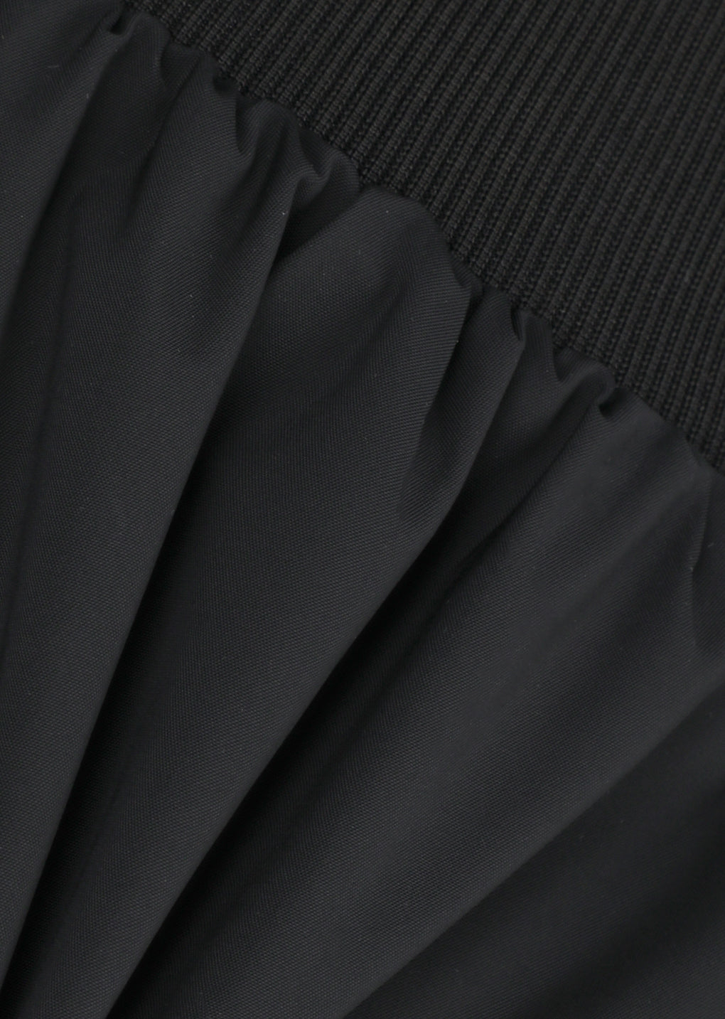 taffeta shirring flare skirt, black