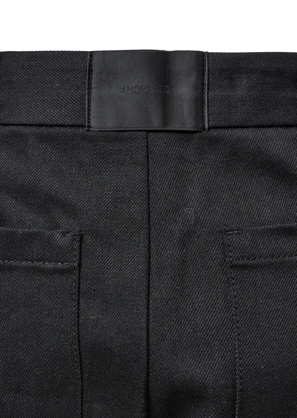 tapered fit denim, black