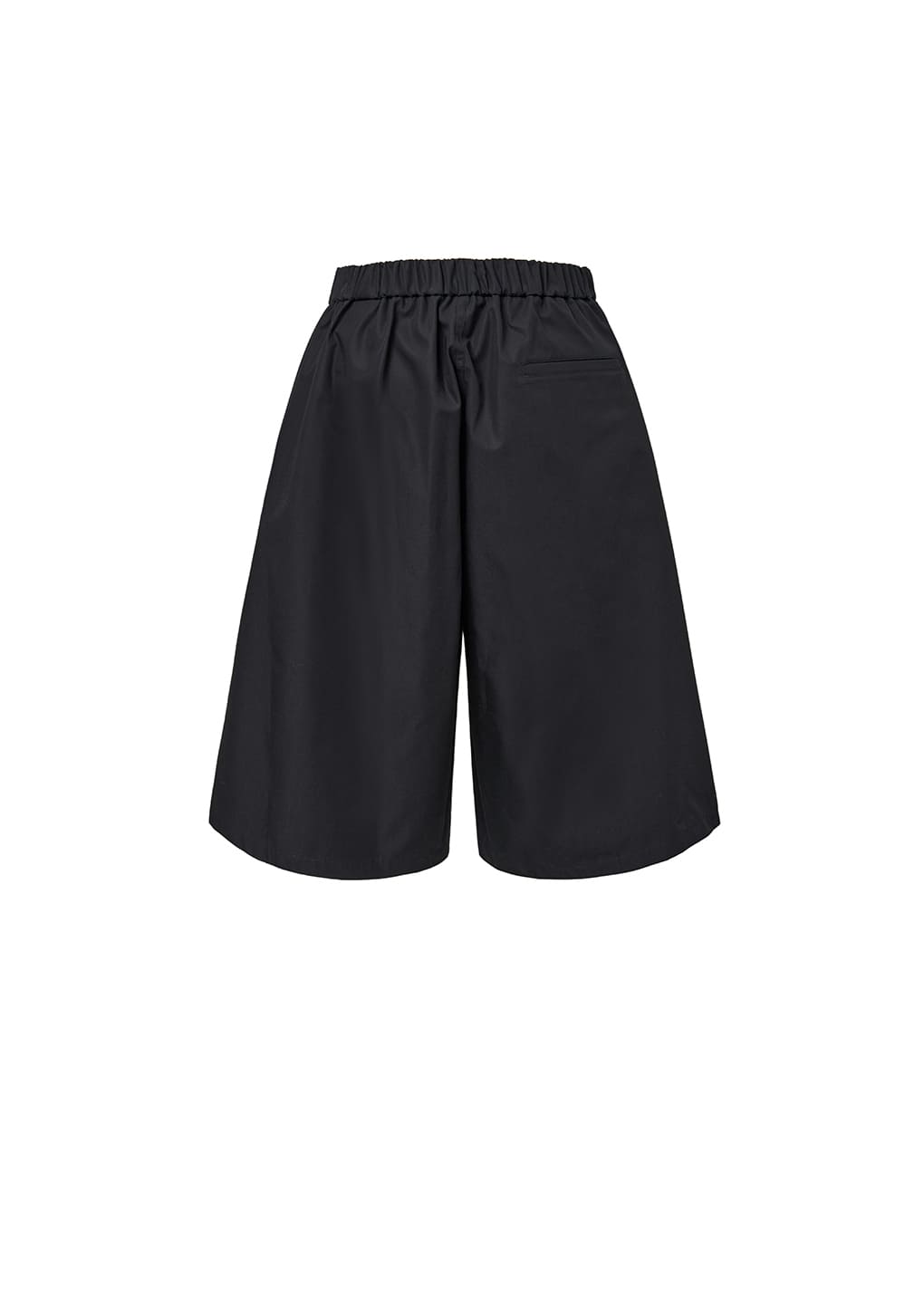 TWO TUCK WIDE SHORTS, BLACK