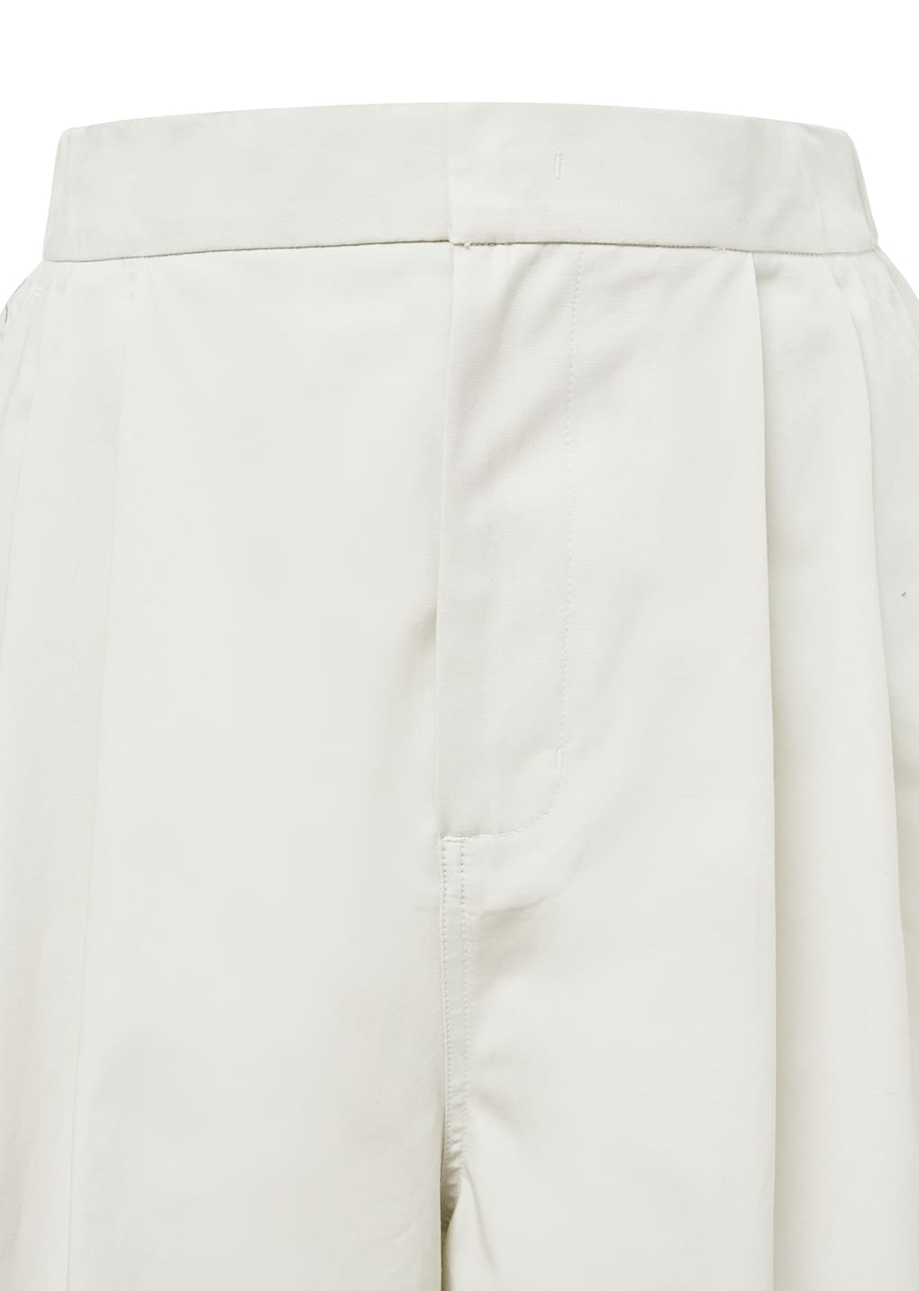 TWO TUCK WIDE SHORTS, IVORY