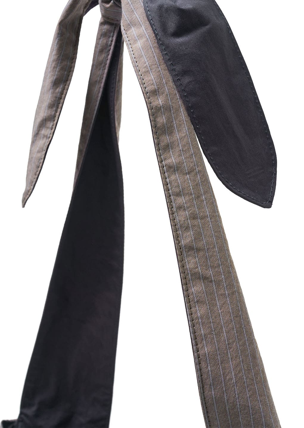 stripe large shoulder bag, grey
