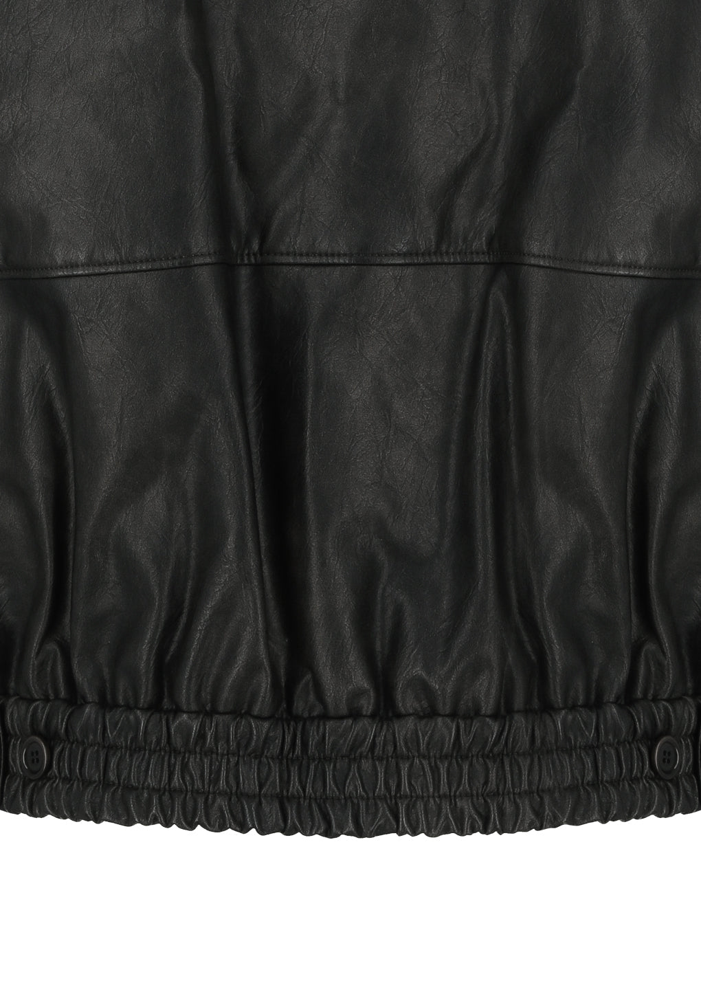 vegan leather blouson, black
