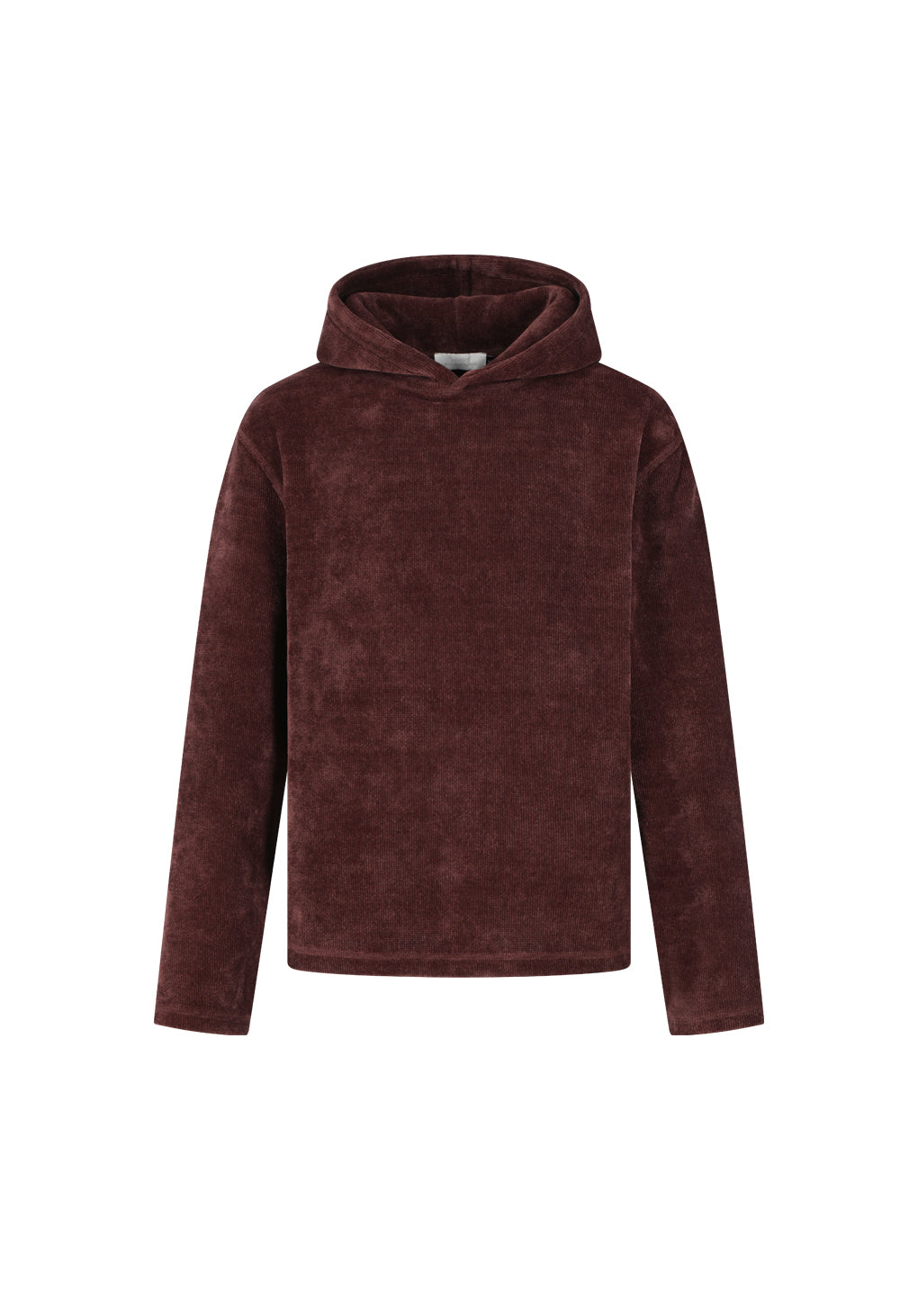 velvet reversible hoodie, burgundy