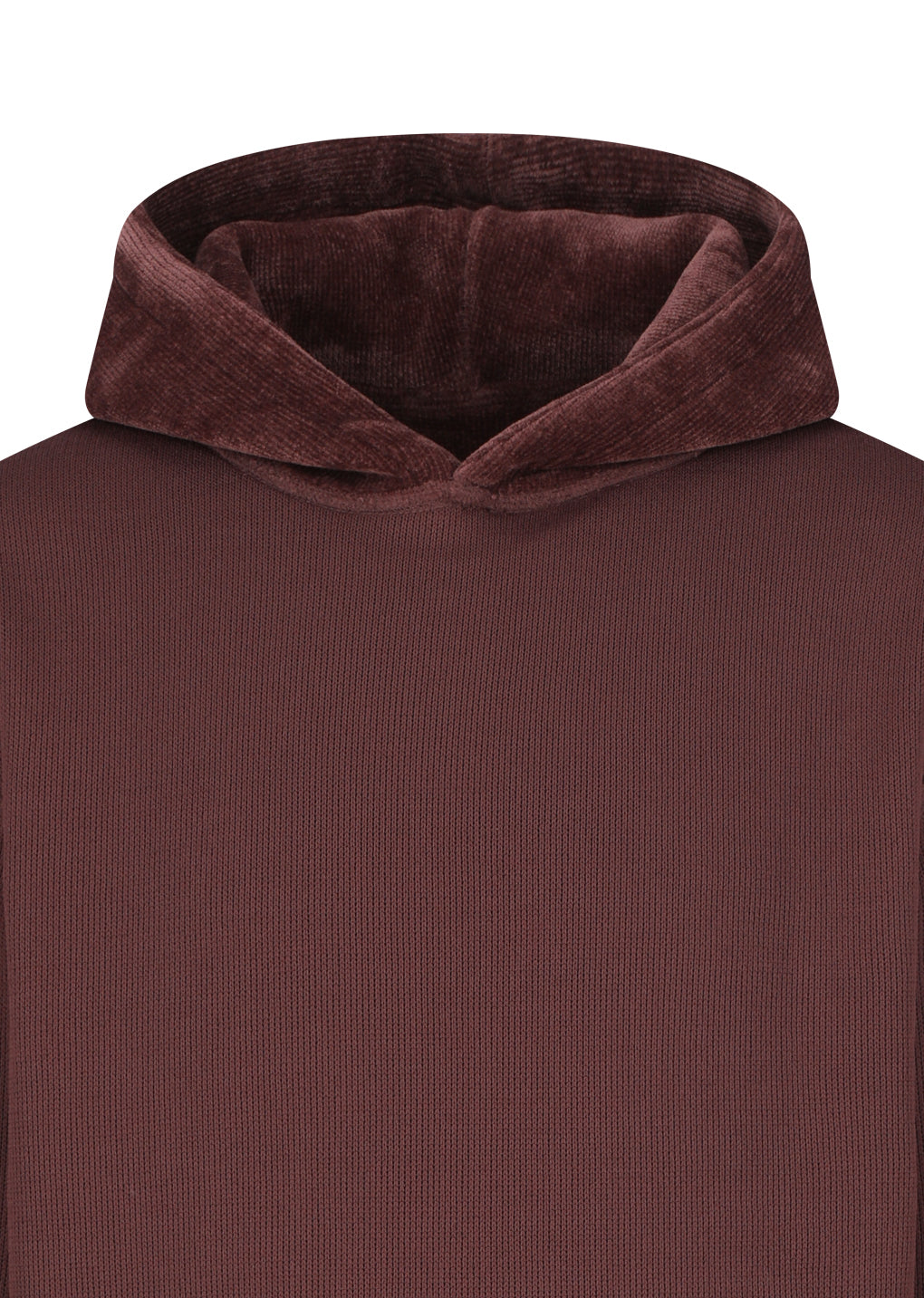 velvet reversible hoodie, burgundy