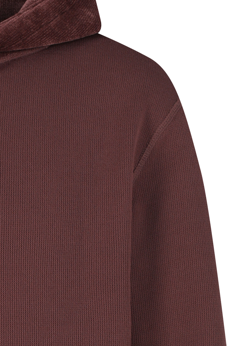 velvet reversible hoodie, burgundy