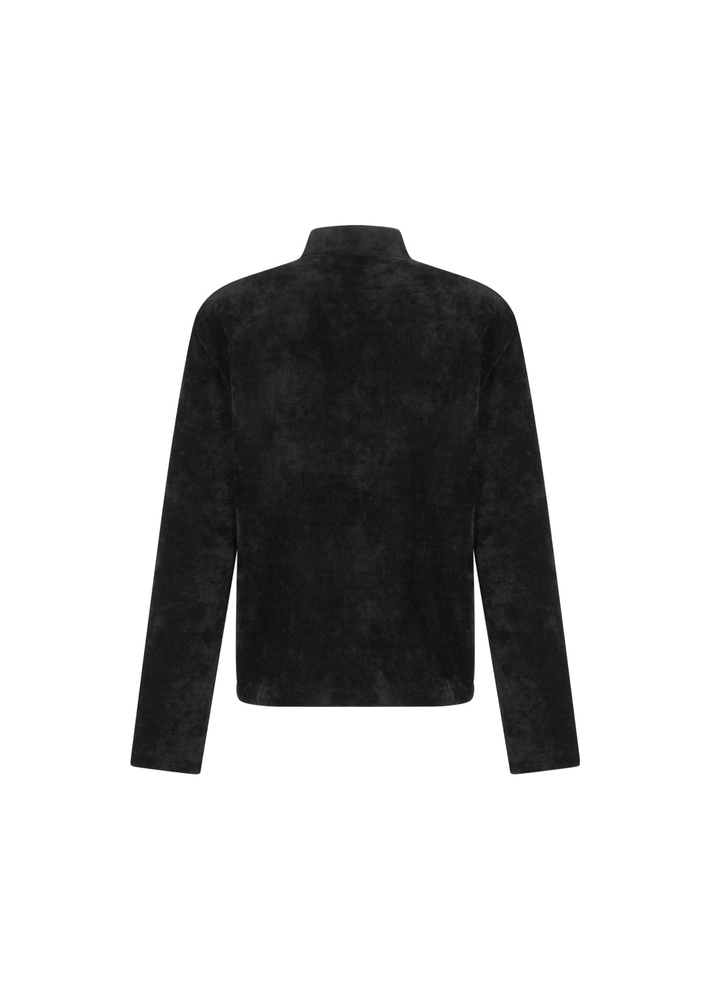 velvet zip up jumper, black hover