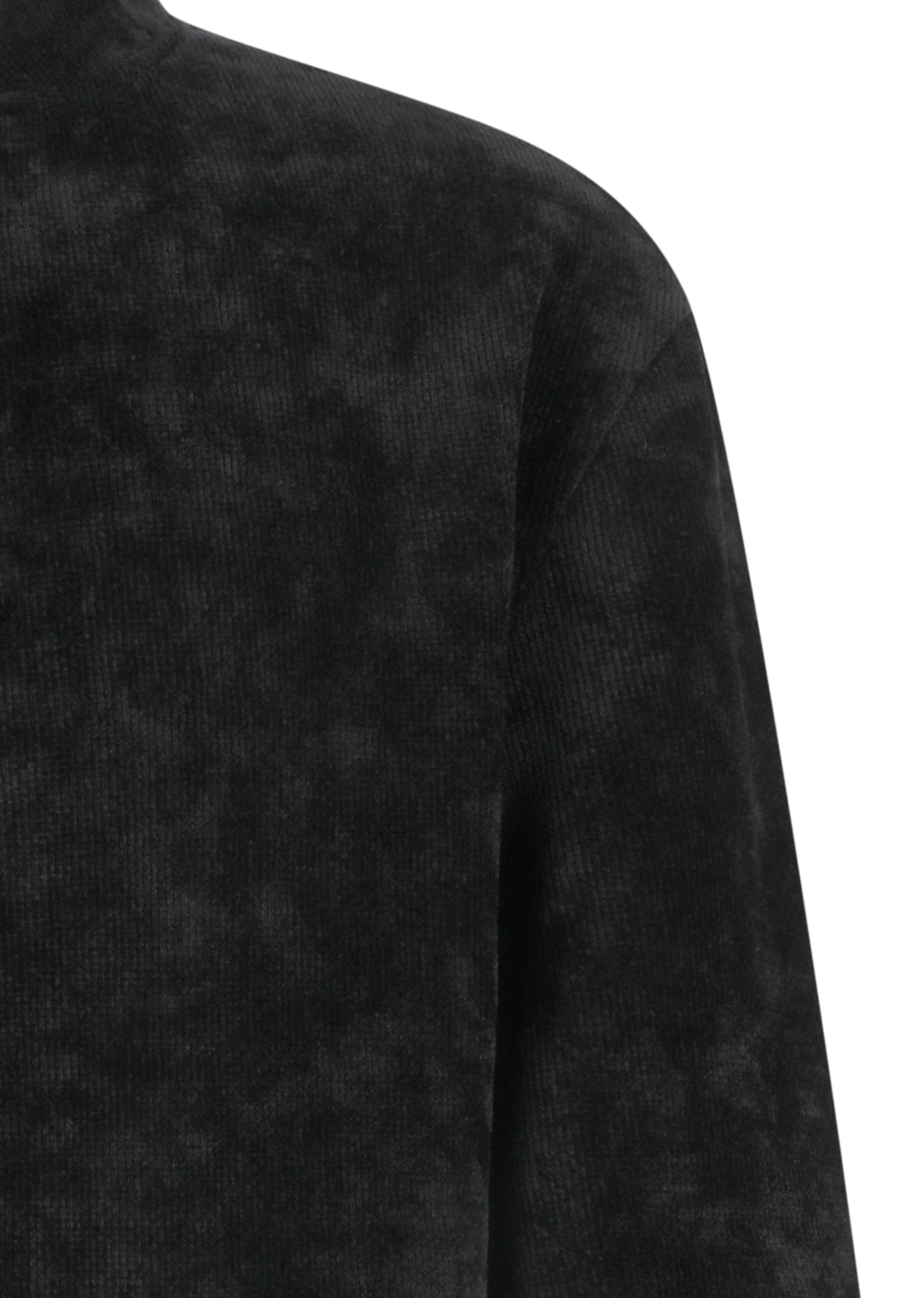 velvet zip up jumper, black