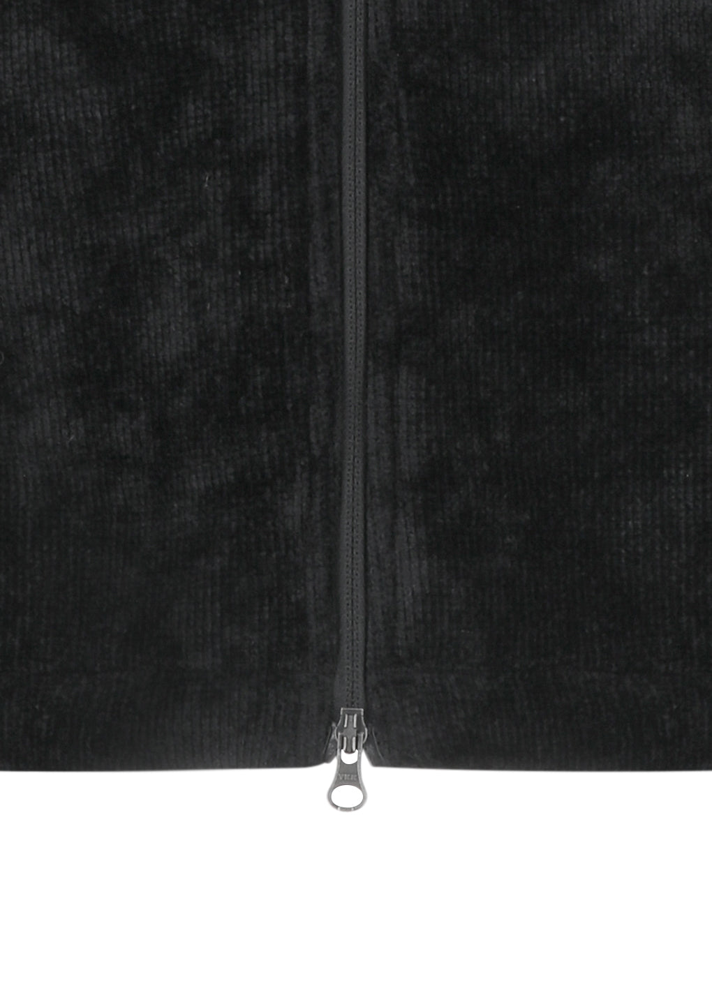 velvet zip up jumper, black
