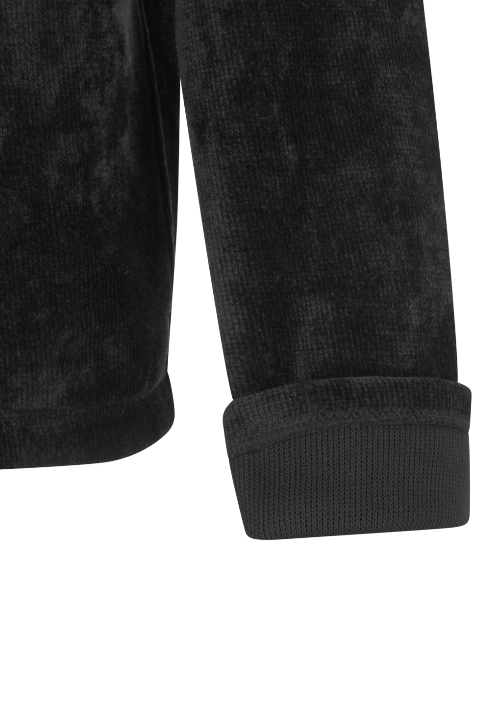 velvet zip up jumper, black