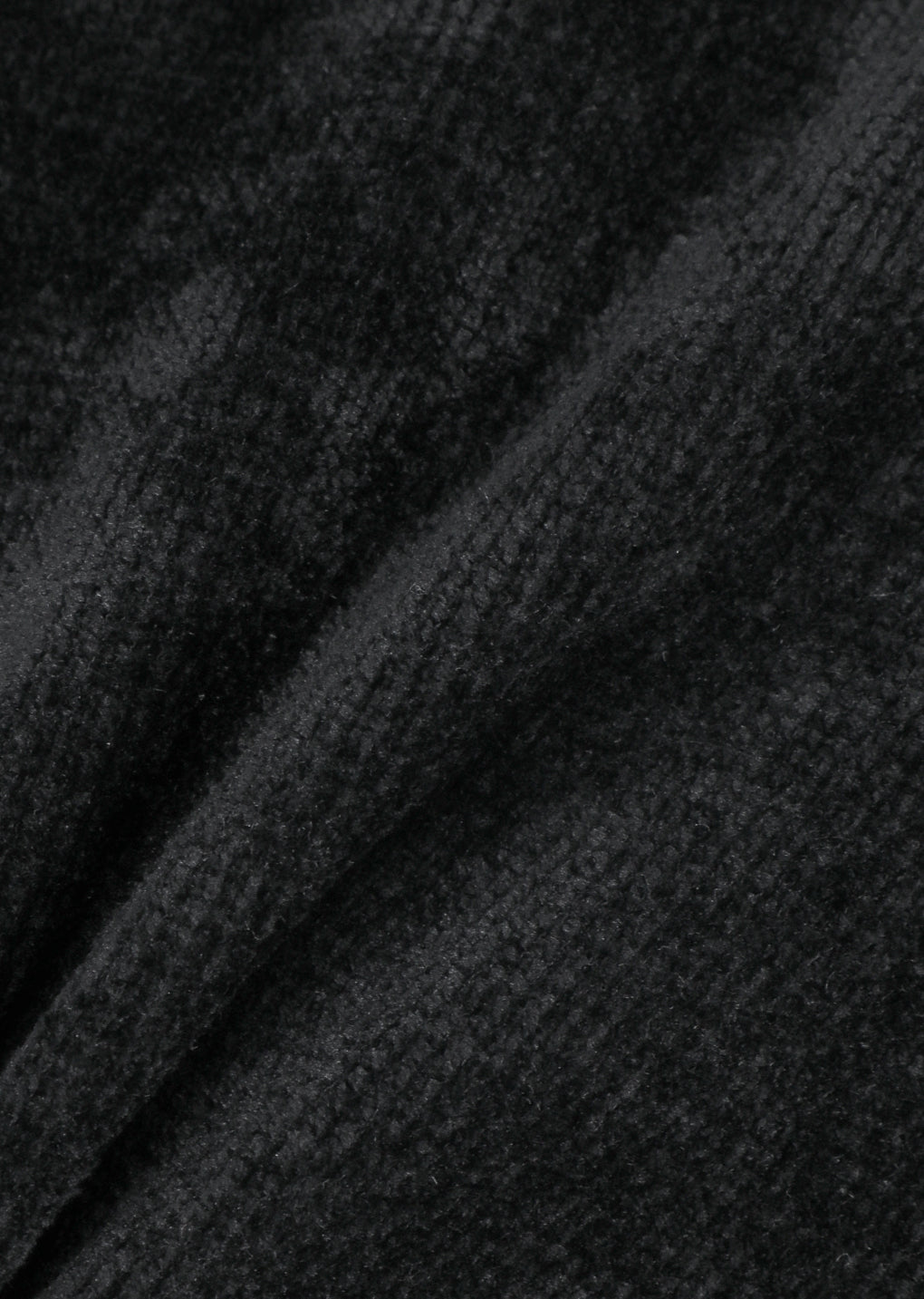 velvet zip up jumper, black