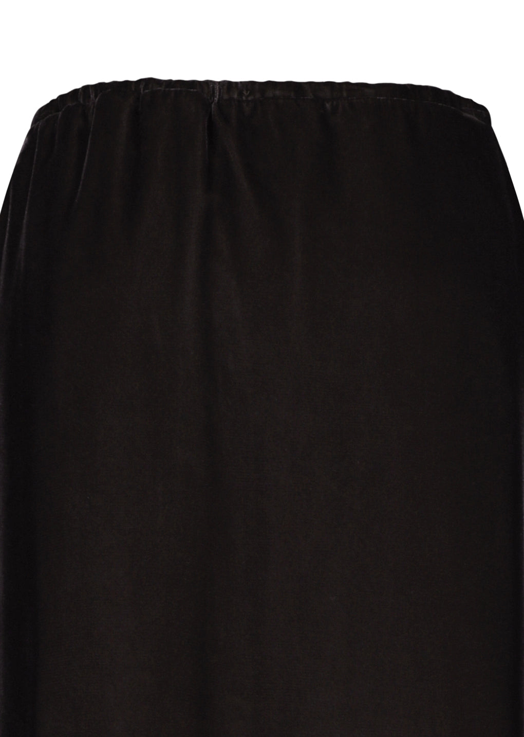 velvet drawstring maxi skirt, brown