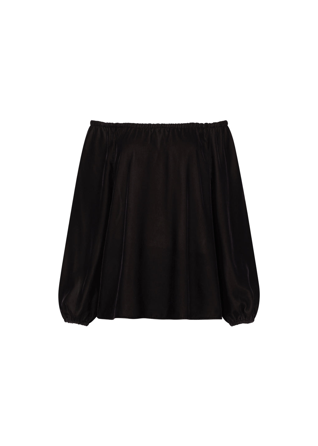velvet shirring top, brown
