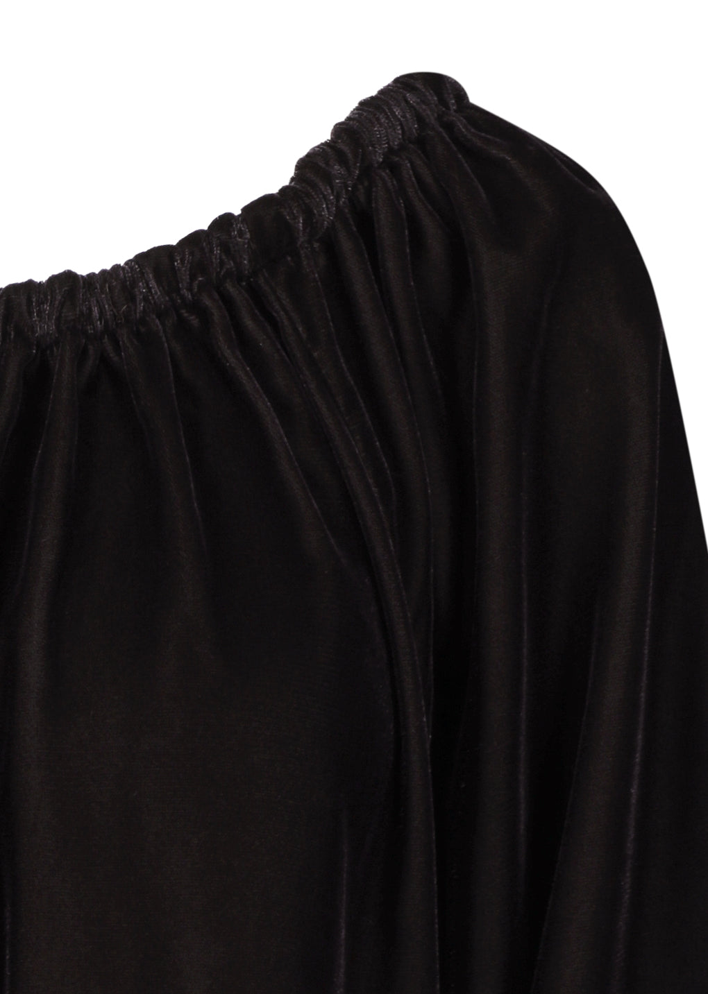 velvet shirring top, brown