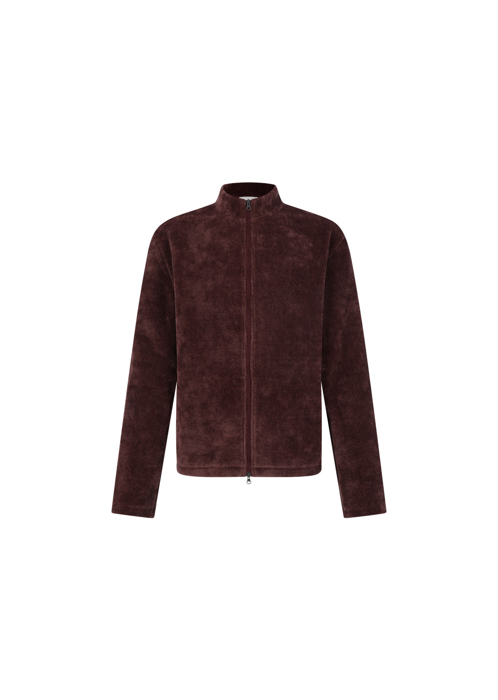 velvet zip up jumper, burgundy