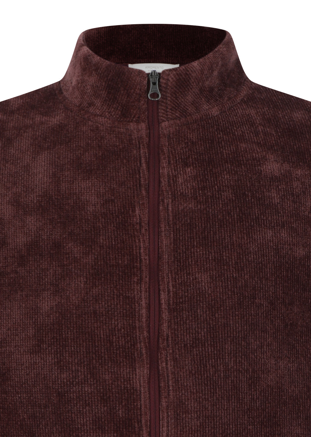 velvet zip up jumper, burgundy