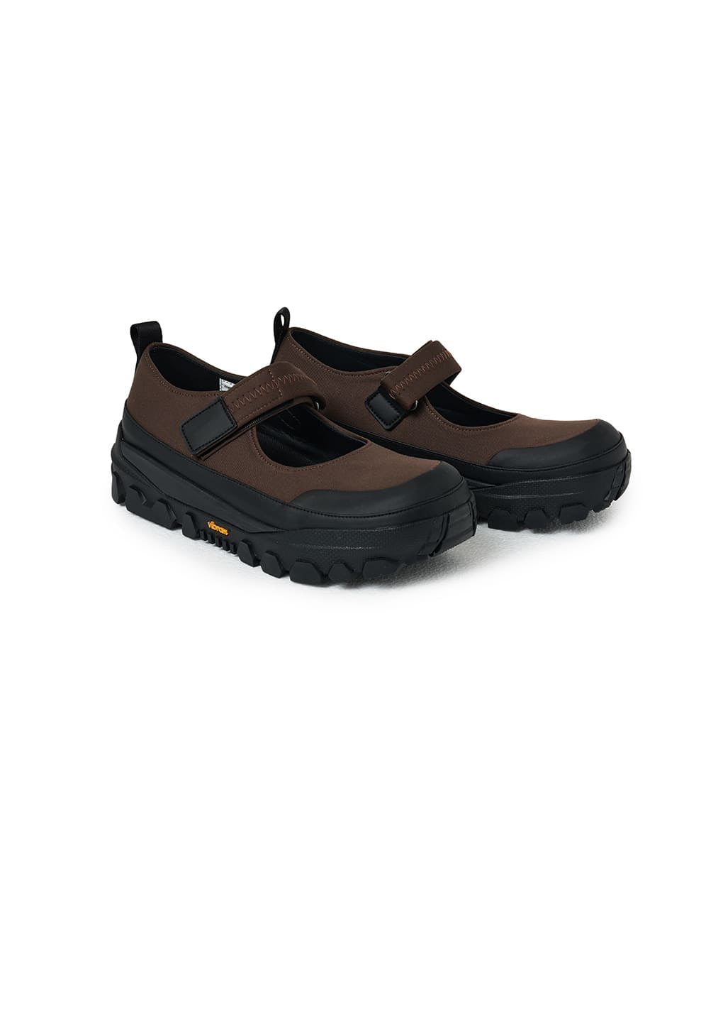 AMOMENTO: Black Vibram Mary Jane Loafers | SSENSE Canada
