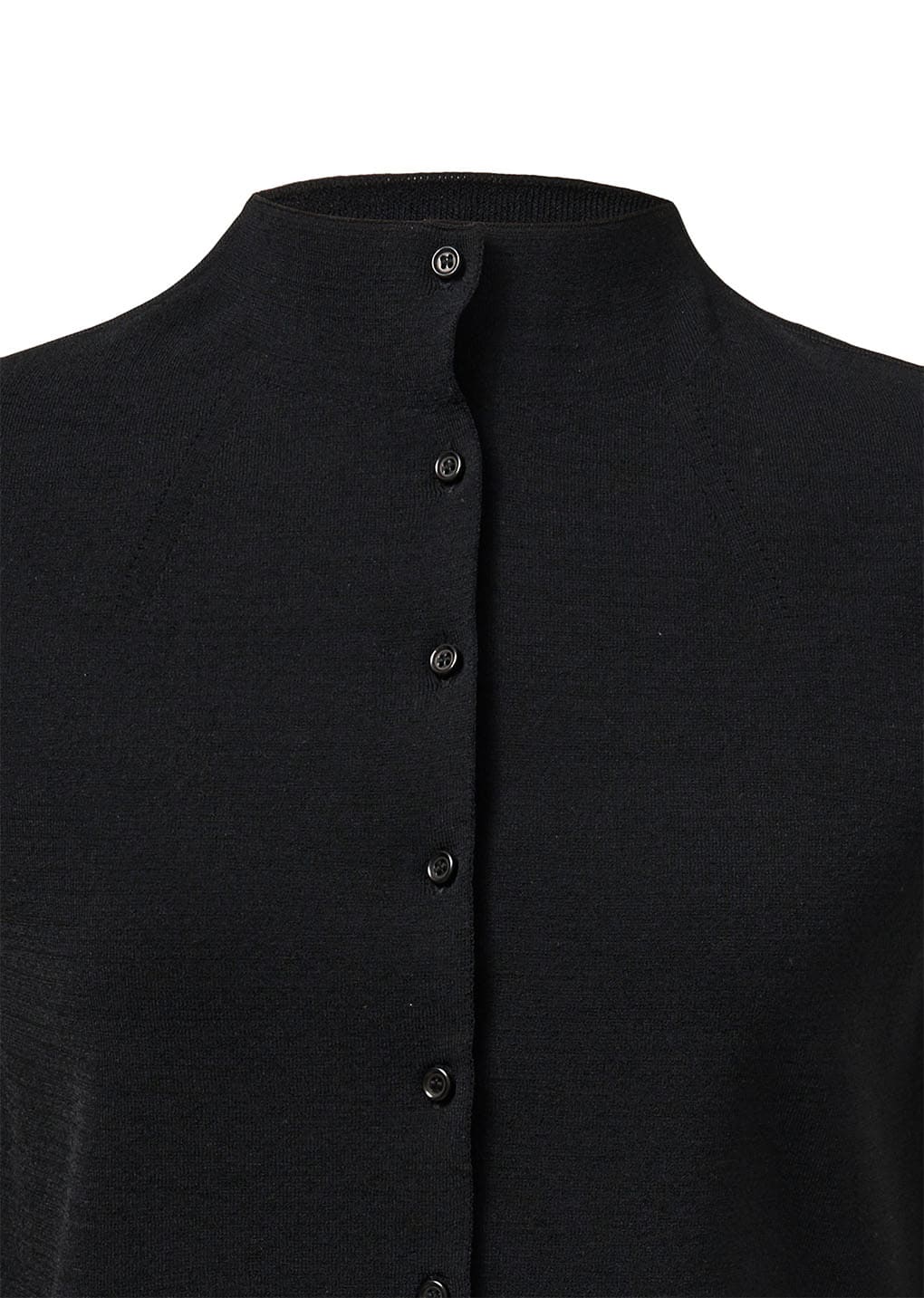 wholegarment cap sleeve cardigan, black