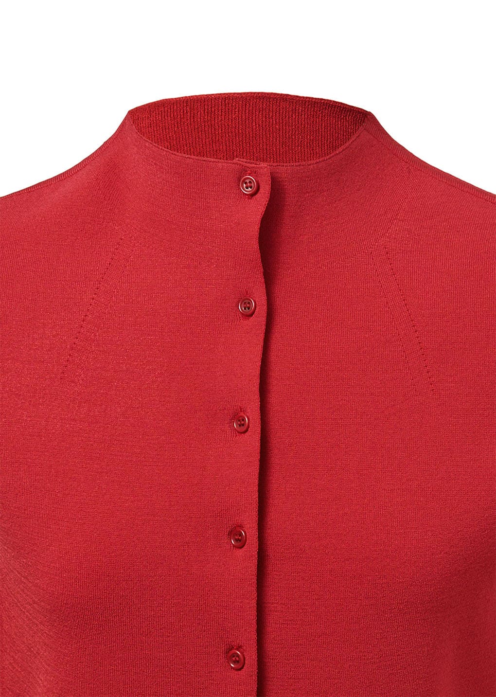 wholegarment cap sleeve cardigan, red