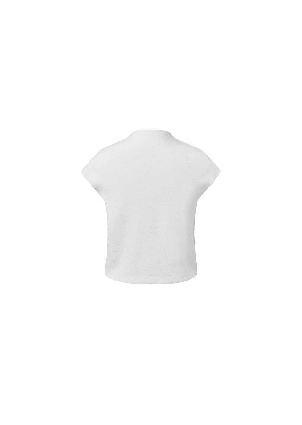 wholegarment cap sleeve cardigan, white
