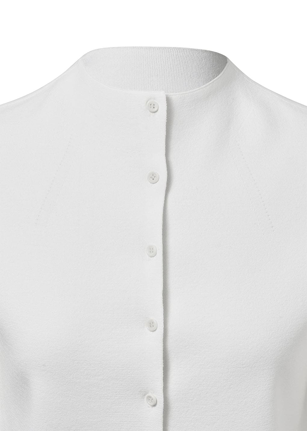 wholegarment cap sleeve cardigan, white