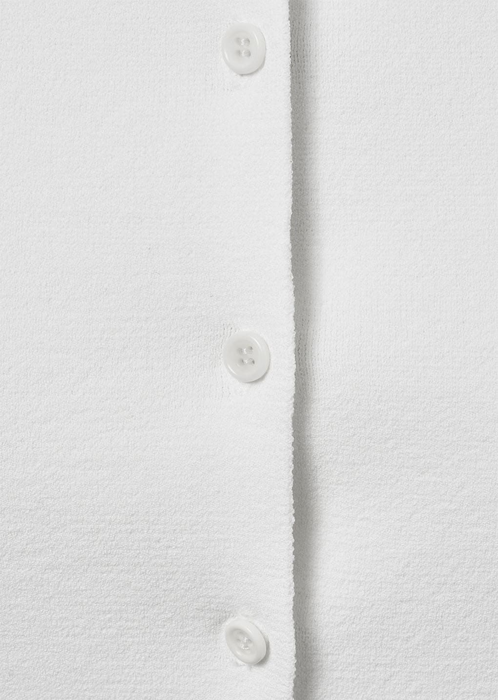 wholegarment cap sleeve cardigan, white