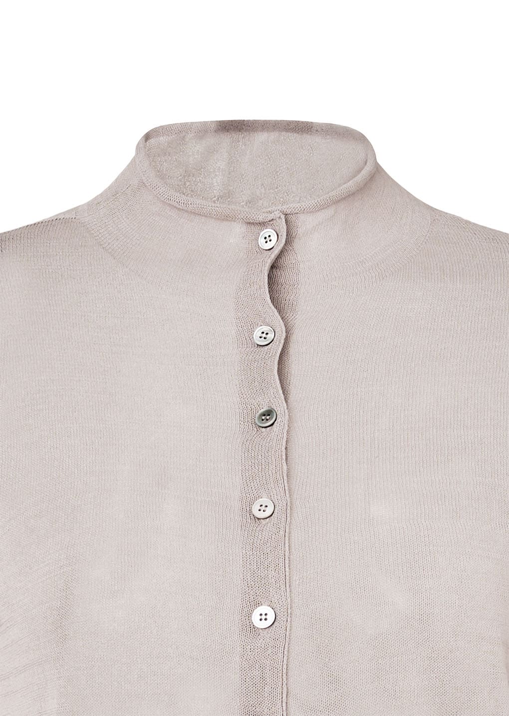 wholegarment sheer cardigan, grey