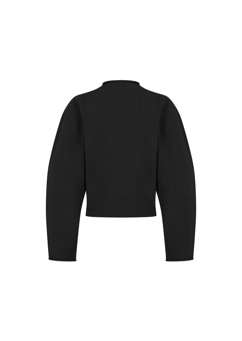 wholegarment half zip up, black