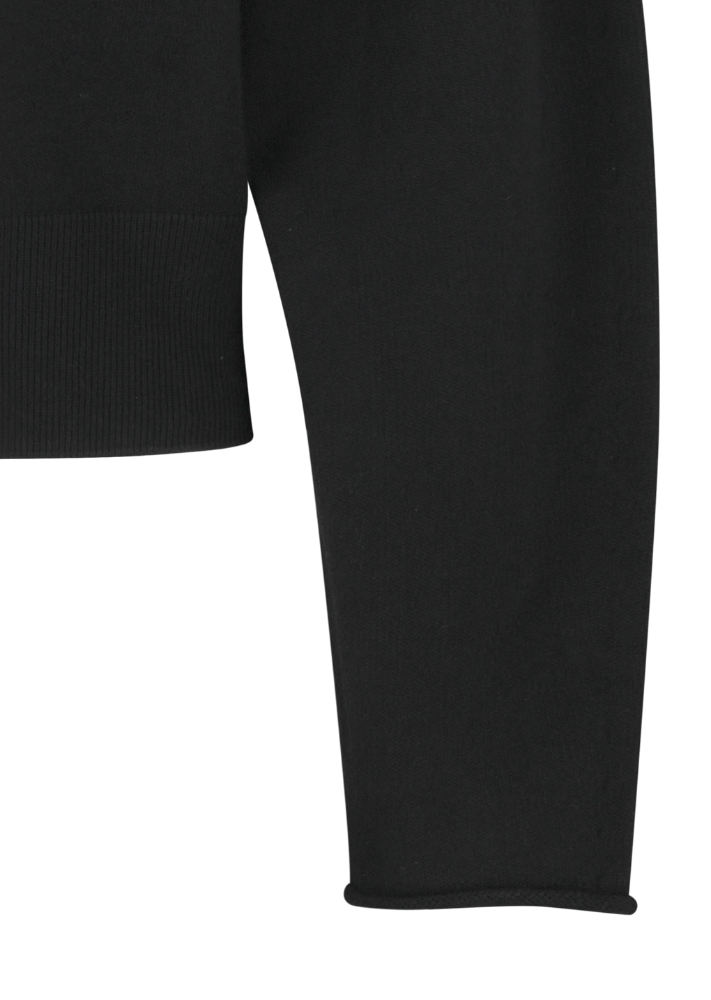 wholegarment half zip up, black