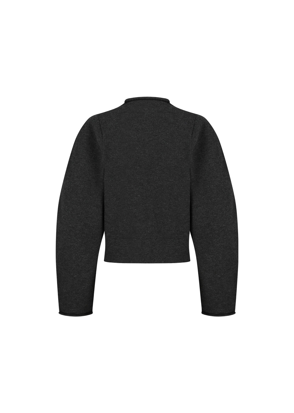 wholegarment half zip up, charcoal