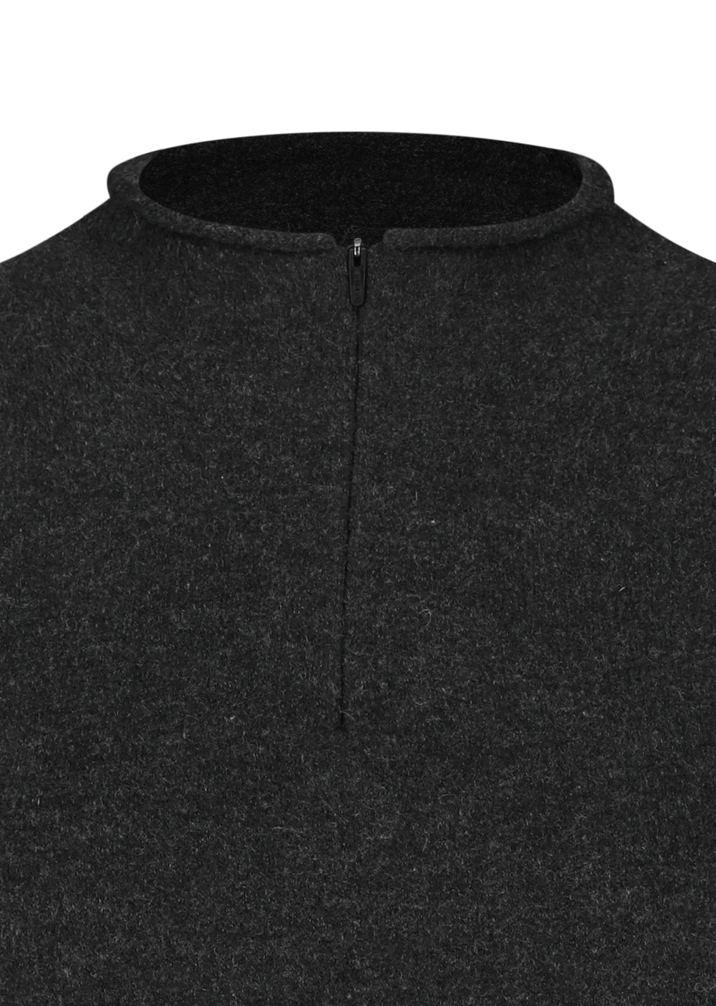 wholegarment half zip up, charcoal