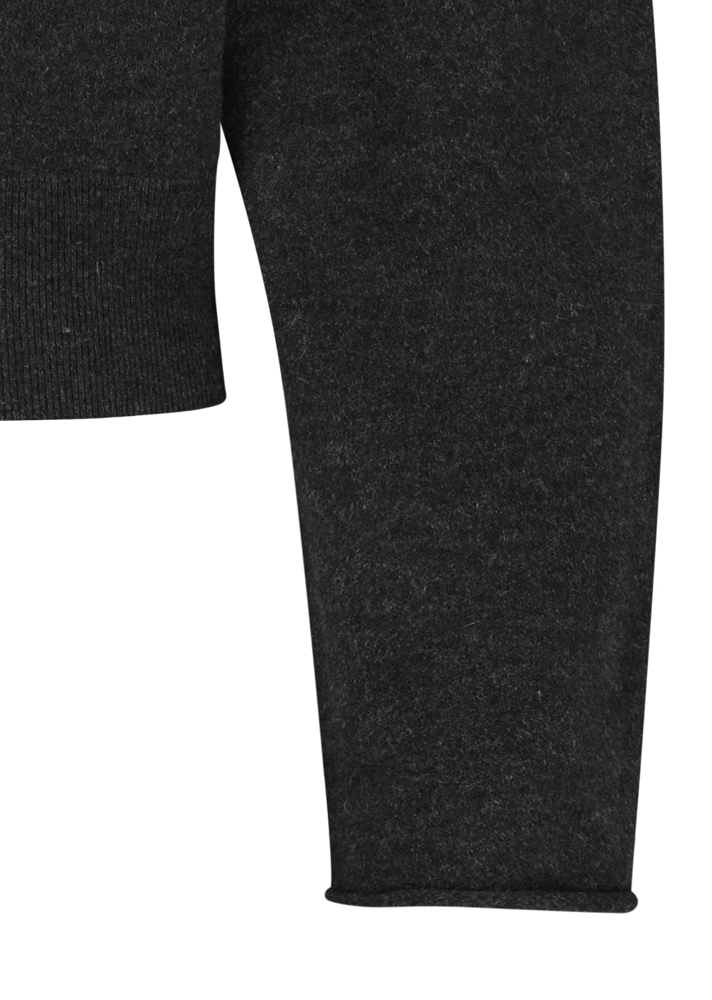 wholegarment half zip up, charcoal