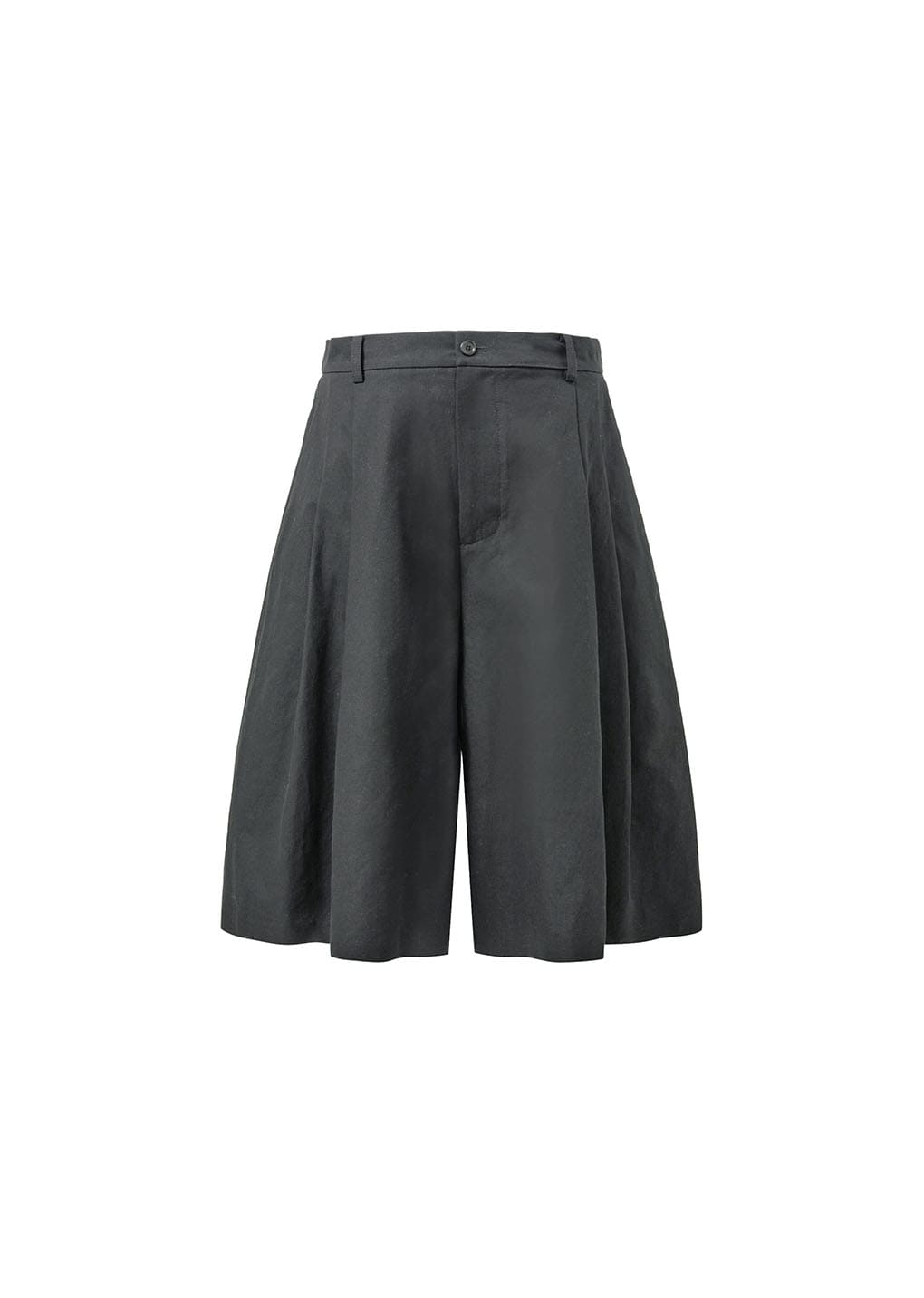 wide bermuda pants, charcoal