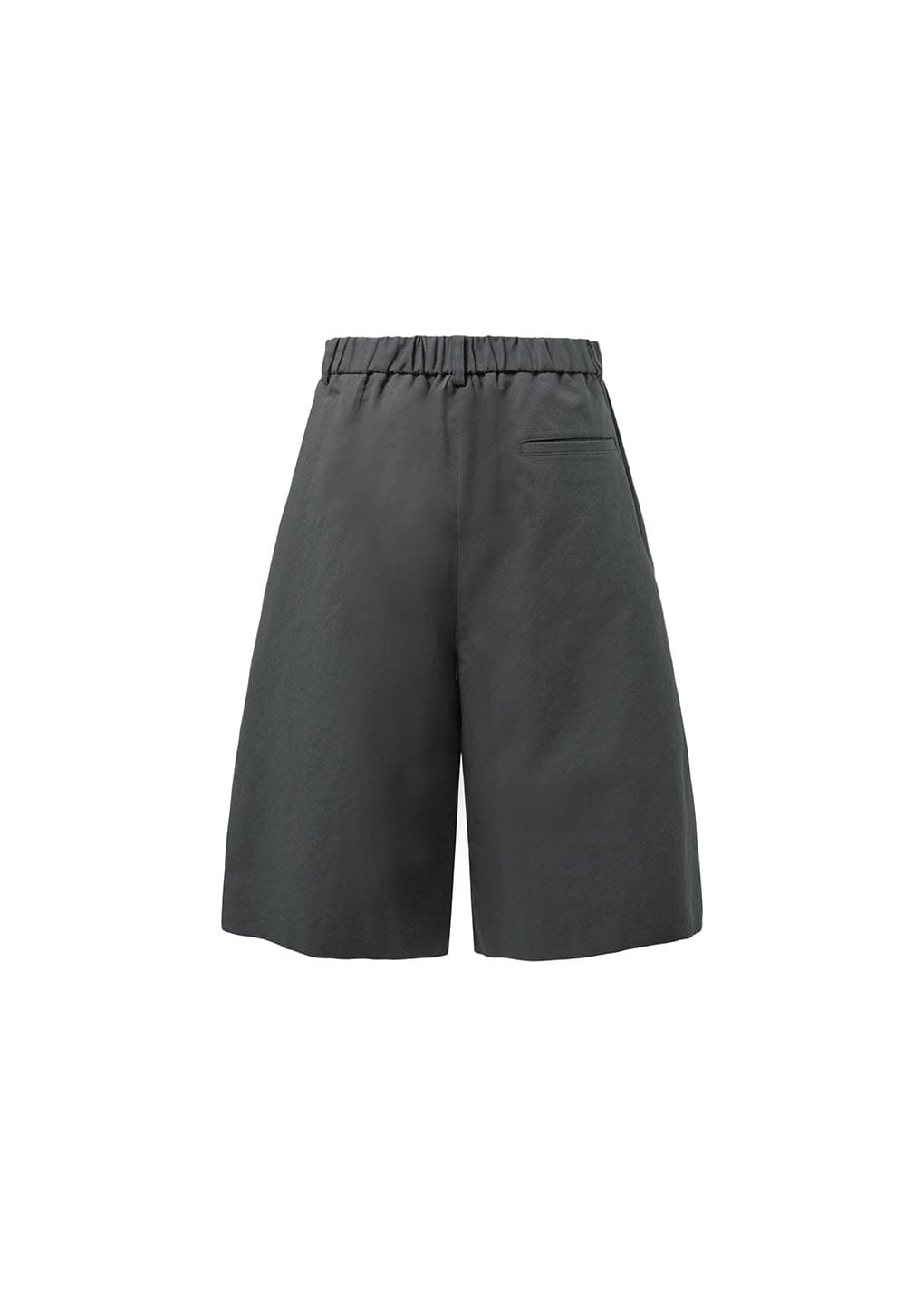 wide bermuda pants, charcoal