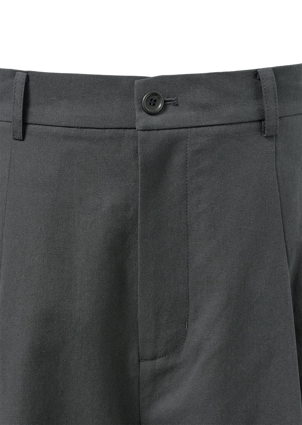 wide bermuda pants, charcoal