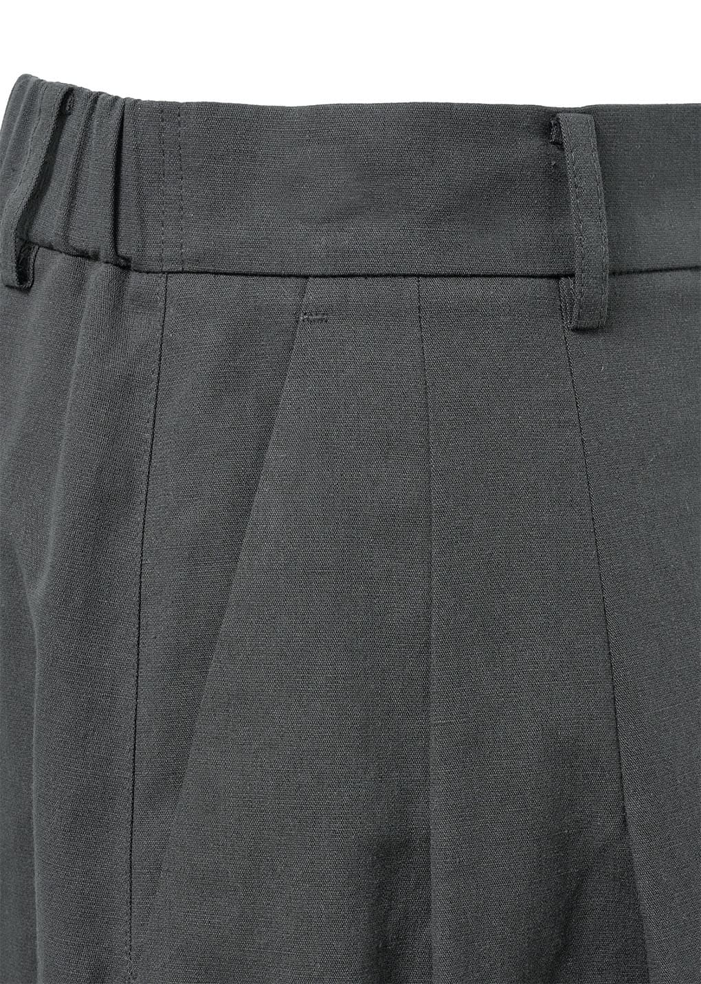 wide bermuda pants, charcoal